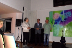Burkhard Peine vor seinen Gästen