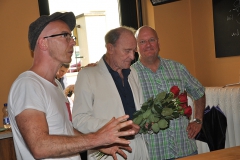 Michael Mendl, Burkhard Peine und Regisseur Tobias Lehmann. Foto: Volksstimme